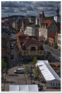 View of the town from the ship.